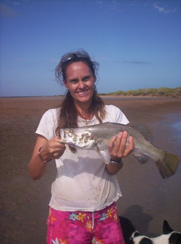 LEANNES FIRST BARRA ,HEDLAND XMAS DAY 05 LEANNES FIRST BARRA ,HEDLAND XMAS DAY 05